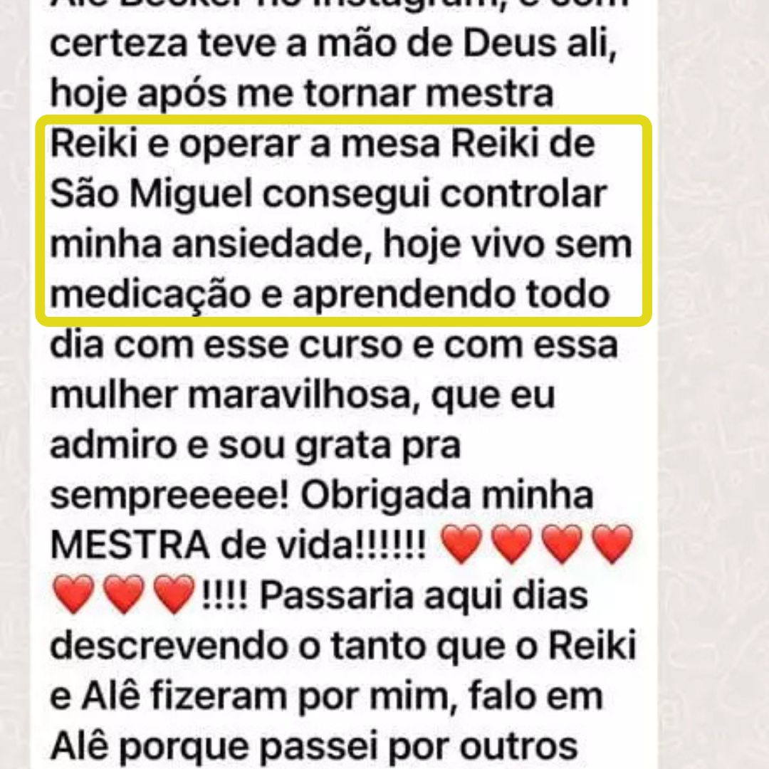 "Consegui controlar minha ansiedade e hoje vivo sem medicação e aprendendo todo dia com esse curo maravilhoso"