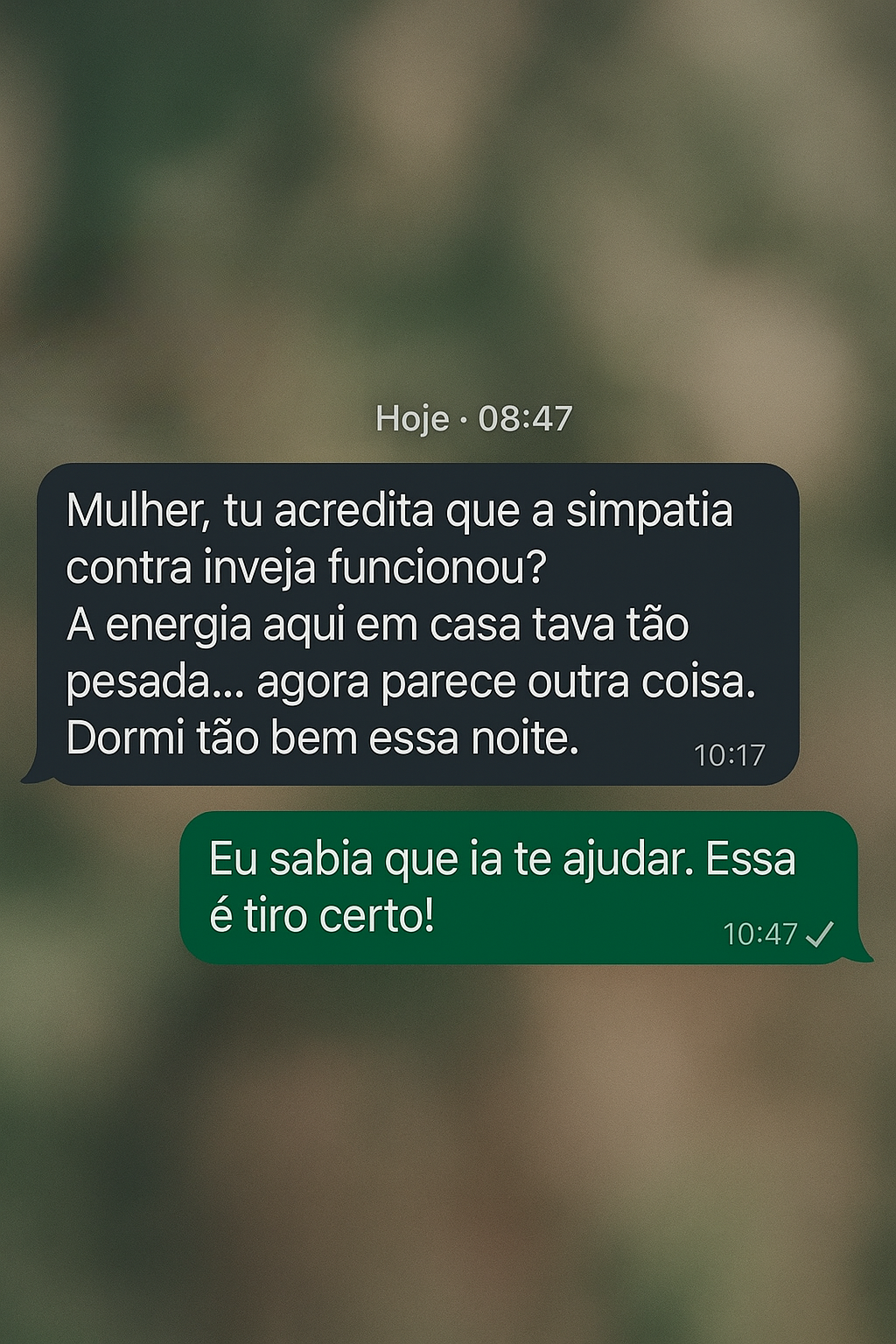 "Dormir tão bem essa noite"